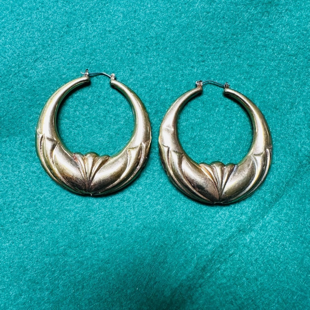 Vintage Gold Hoop Earrings